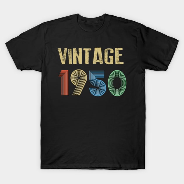 Vintage 1950 birthday T-Shirt by Dirty Custard Designs 